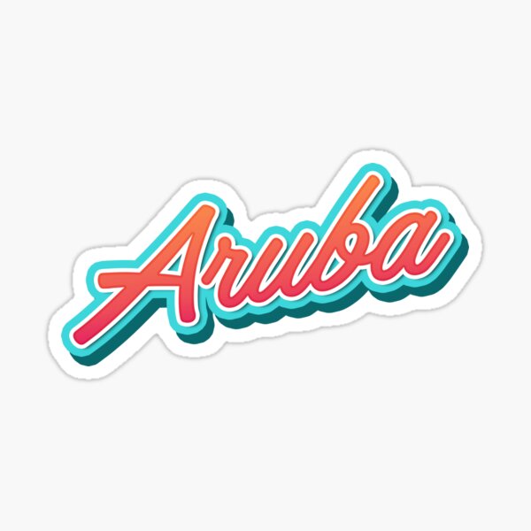 Aruba Isle Typo Sticker