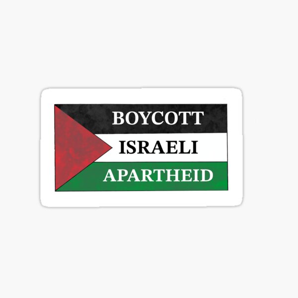 Item preview, Boycott Israeli apartheid (Free Palestine) sticker/magnet/pin  designed and sold by ciacar.