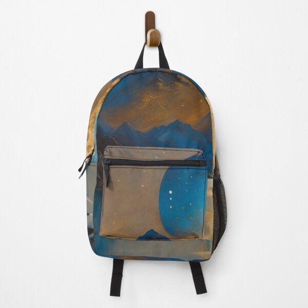 Item preview, Moon Glow Over Mountains and Water | Vintage Art designed and sold by JM-ESTONIA.