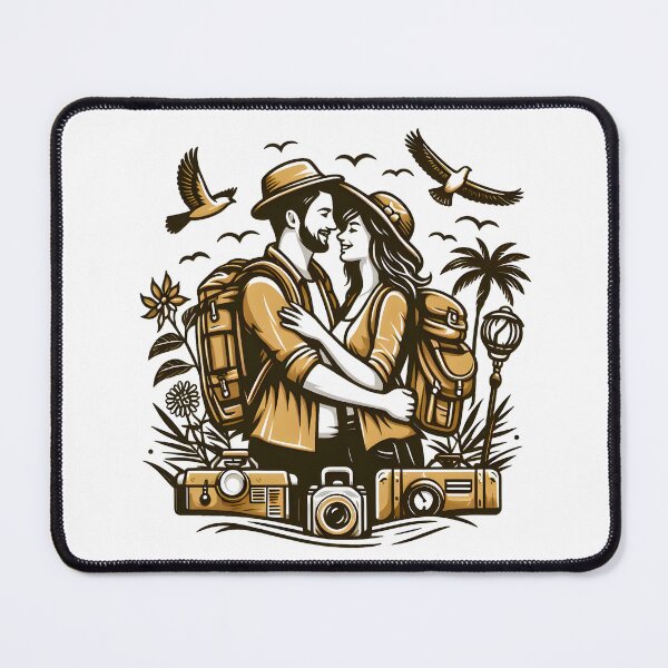 Item preview,  Couple in love Travel to world together  designed and sold by vectorillus.