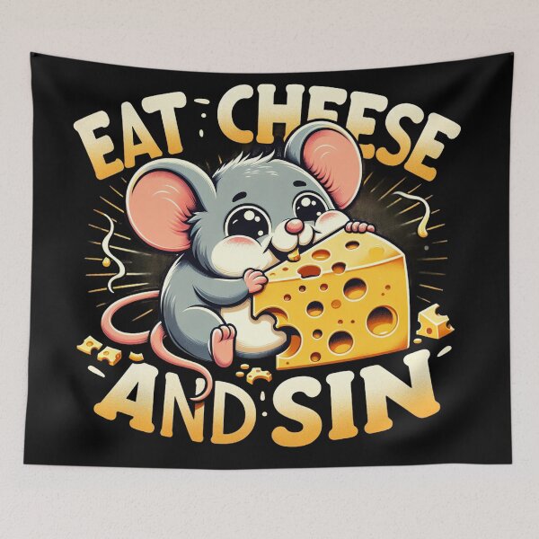 Item preview, eat cheese and sin designed and sold by czarnyfeniks.