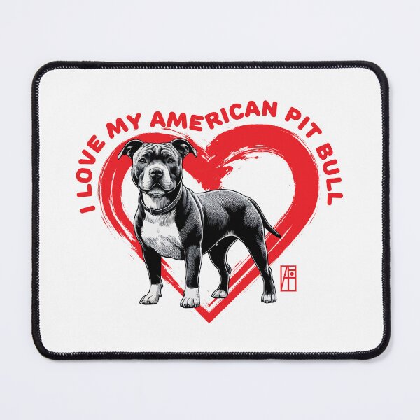 Item preview, I Love My American Pit Bull Terrier - I Love my dog - Loyal dog designed and sold by ArtProjectShop.