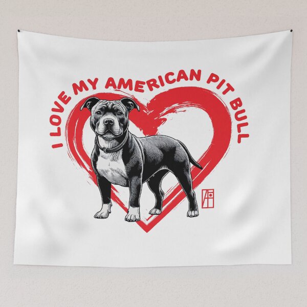 Item preview, I Love My American Pit Bull Terrier - I Love my dog - Loyal dog designed and sold by ArtProjectShop.