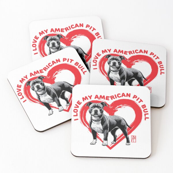 Item preview, I Love My American Pit Bull Terrier - I Love my dog - Loyal dog designed and sold by ArtProjectShop.