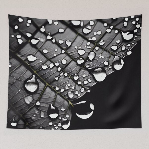 Item preview, Abstract Black And White Leaf Pattern designed and sold by TheArtOfPat.