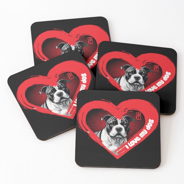 Item preview, I Love My American Pit Bull Terrier - Loyal dog - I Love my dog designed and sold by ArtProjectShop.