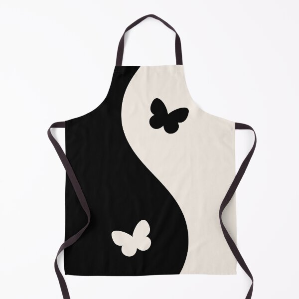 Item preview, Yin Yang Butterfly Black and Beige Aesthetic designed and sold by LinDraws.