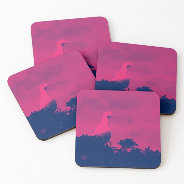 Item preview, Pink and Purple Seagull Perch - Art designed and sold by jolabrese.