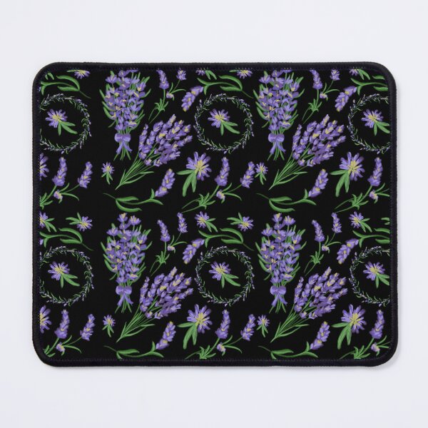 Item preview, The Lavender pattern 1 black designed and sold by AnnCamellia.