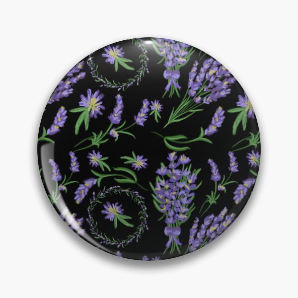 Item preview, The Lavender pattern 1 black designed and sold by AnnCamellia.