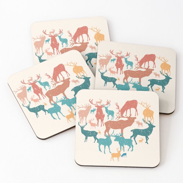 Item preview, moose and deer lover heart water color designed and sold by ELmezz.