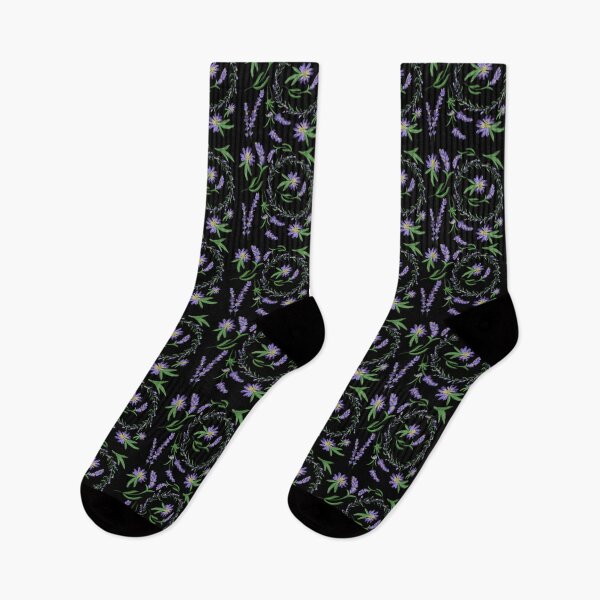 Item preview, The Lavender pattern 2 black designed and sold by AnnCamellia.