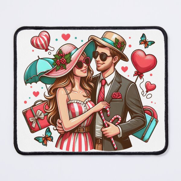 Item preview, Couple in love Travel to world together  designed and sold by vectorillus.