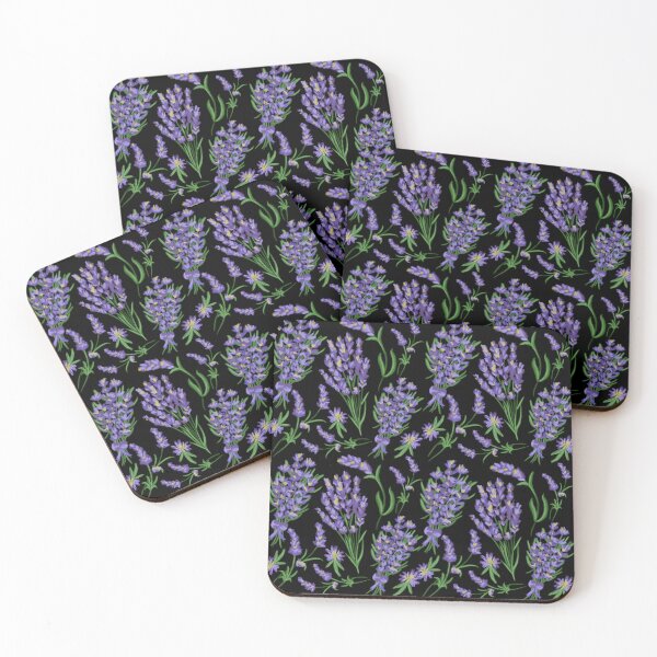 Item preview, The Lavender pattern 3 black designed and sold by AnnCamellia.