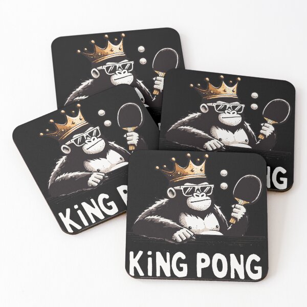 Item preview, King Pong Ping Pong Game Gorilla designed and sold by DoodleDashShop.