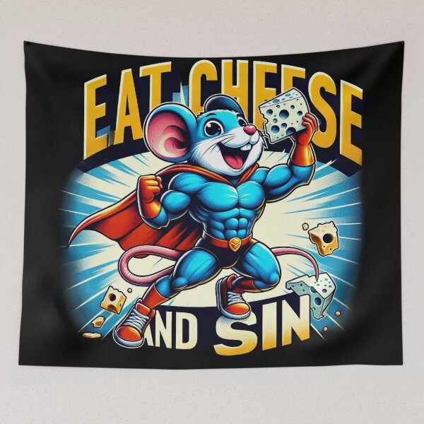 Item preview, eat cheese and sin designed and sold by czarnyfeniks.