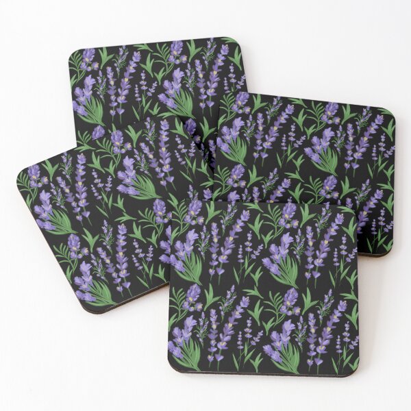 Item preview, The Lavender pattern 4 black designed and sold by AnnCamellia.