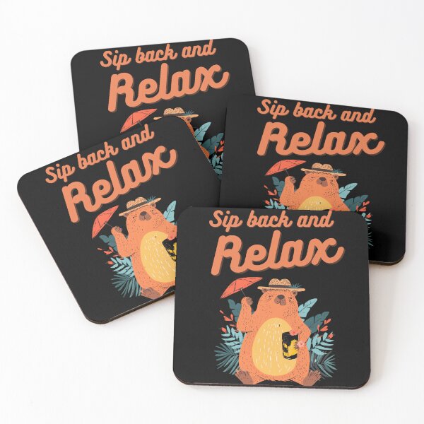 Item preview, Sip Back and Relax: Capybara's Tropical Retreat designed and sold by VisualArtsOasis.
