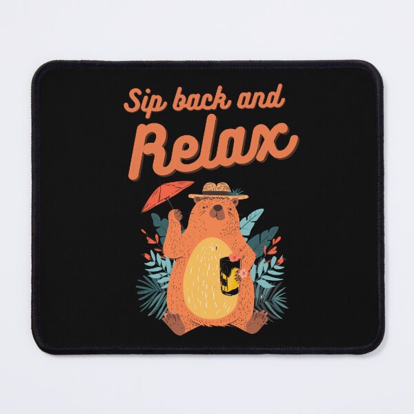 Item preview, Sip Back and Relax: Capybara's Tropical Retreat designed and sold by VisualArtsOasis.