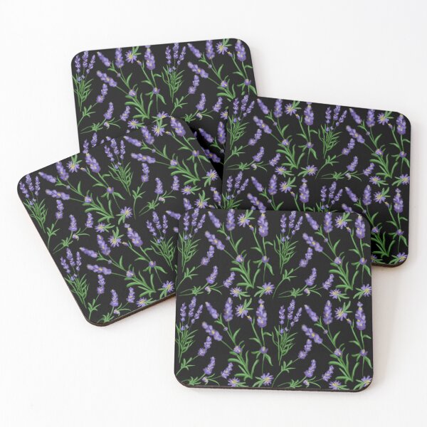 Item preview, The Lavender pattern 6 black designed and sold by AnnCamellia.