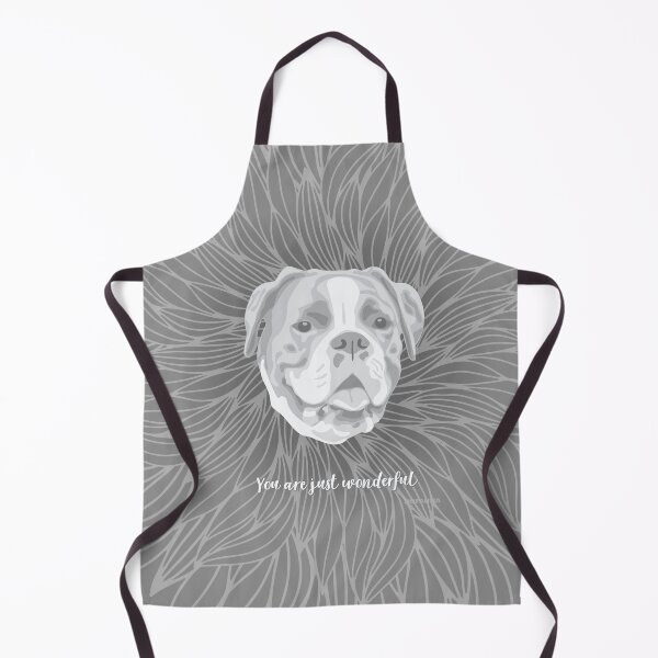 Item preview, Grey Smiling Boxer "You are just wonderful" 031301 designed and sold by DuFauna.