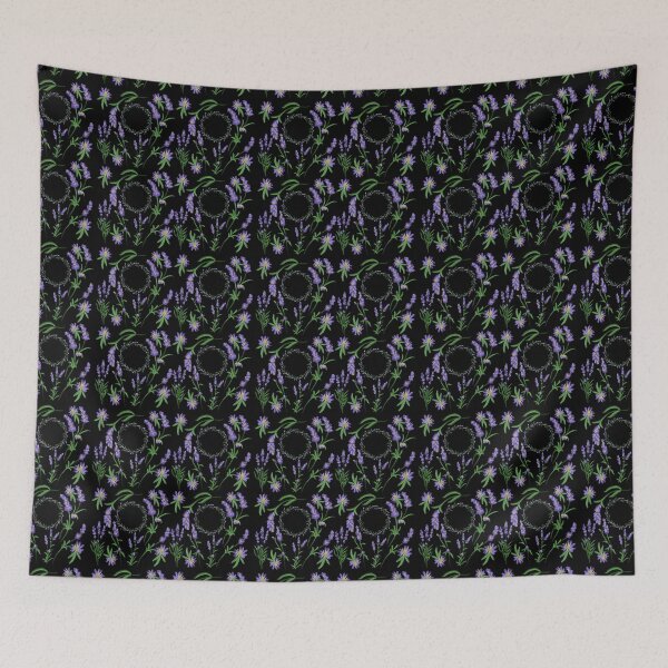 Item preview, The Lavender pattern 7 black designed and sold by AnnCamellia.