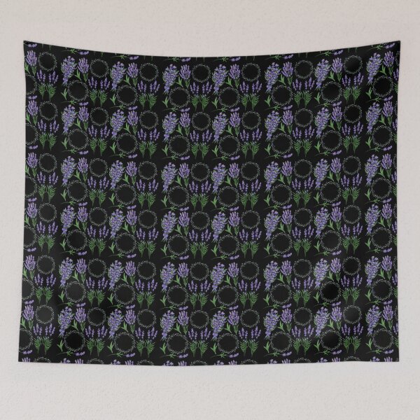 Item preview, The Lavender pattern 8 black designed and sold by AnnCamellia.