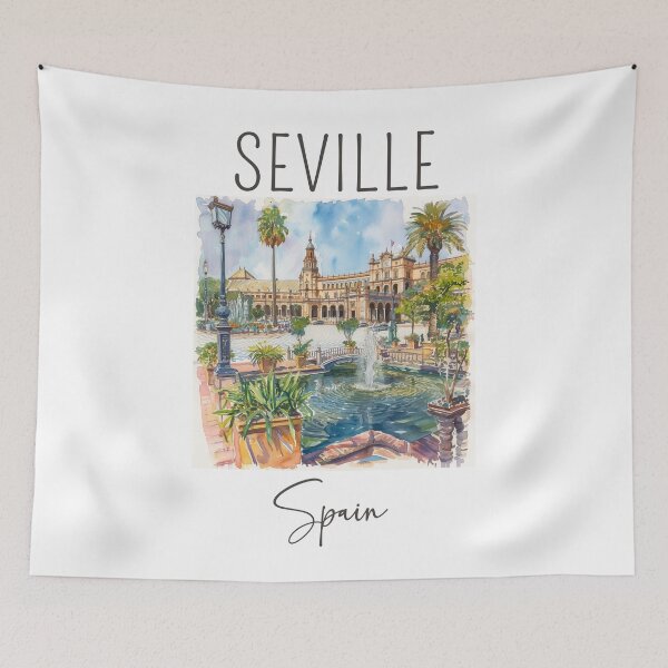 Item preview, Watercolor Design of Seville - Spain designed and sold by Sketch-Shack.