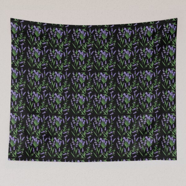 Item preview, The Lavender pattern 9 black designed and sold by AnnCamellia.