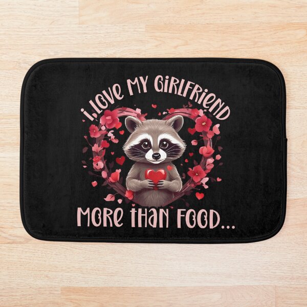 Artikelvorschau, Ich liebe meine Freundin mehr als Essen ... - Romantische und süße Kunst zum Valentinstag entworfen und verkauft von Raccoon's World.