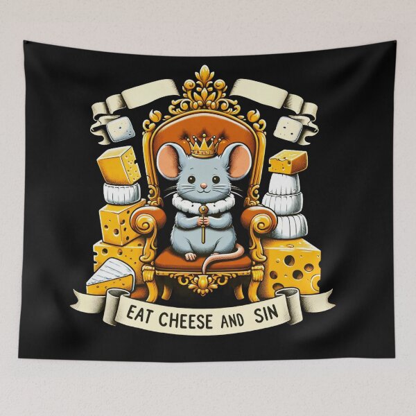Item preview, eat cheese and sin designed and sold by czarnyfeniks.