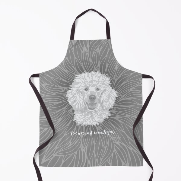 Item preview, Grey Smiling Poodle "You are just wonderful" 031301 designed and sold by DuFauna.