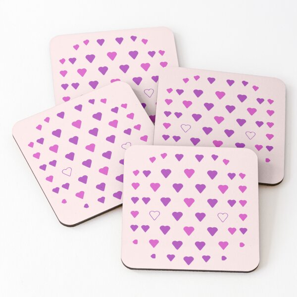 Item preview, Violet and Purple Hearts Pattern designed and sold by PatternInArt.