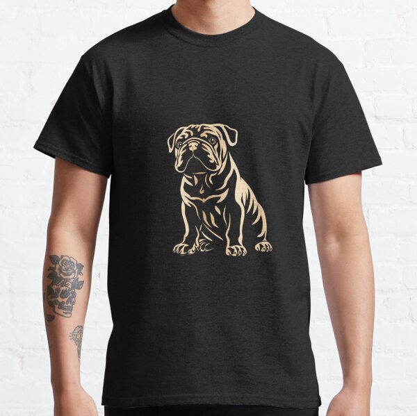 Tee shirt bouledogue online anglais