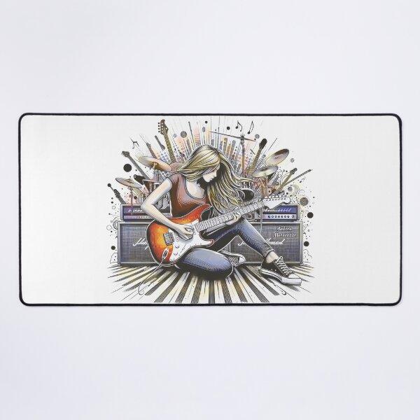 Item preview, Girl with rock music vibes designed and sold by Andrea Matarazzo.
