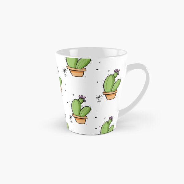 Pot cactus fleur étoiles Mug long