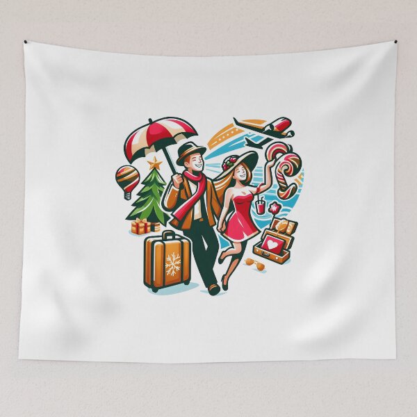 Item preview, Couple in love Travel to world together  designed and sold by vectorillus.