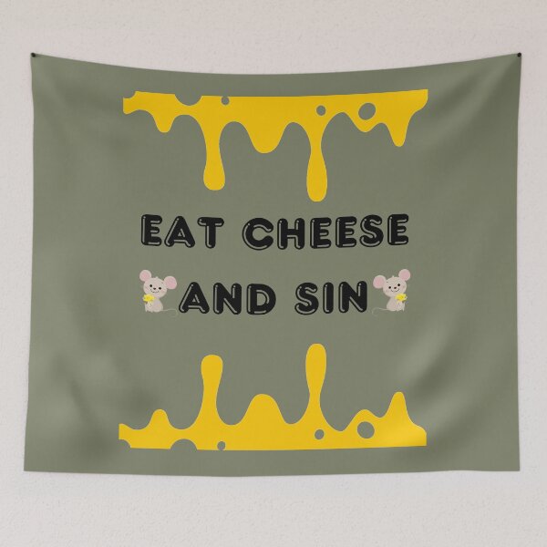 Item preview, Eat Cheese And Sin designed and sold by Mateusz Bachanek.