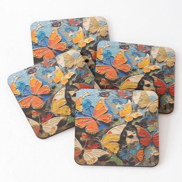 Item preview, Multi colored butterflies painting designed and sold by enhan.