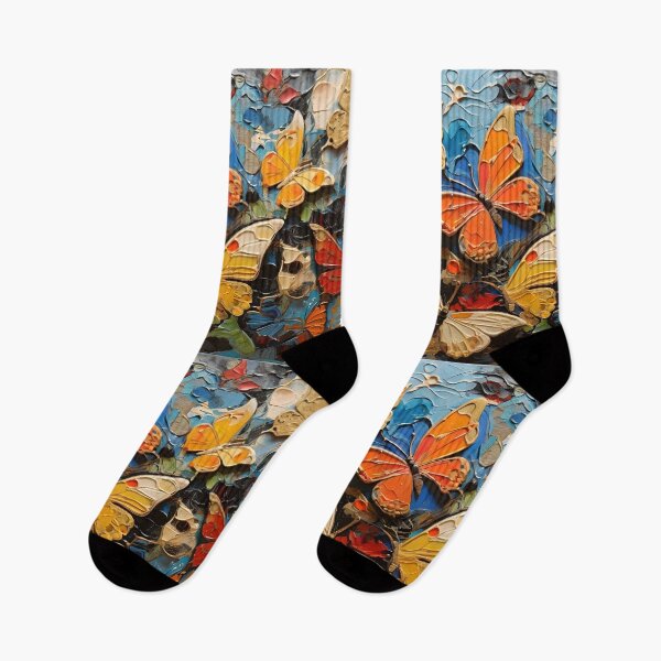 Item preview, Multi colored butterflies painting designed and sold by enhan.