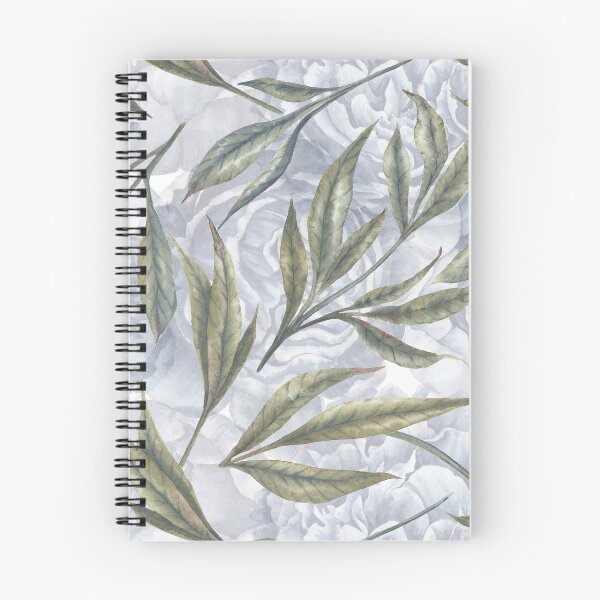 Item preview, Watercolor indigo blue Peonies with buds and leaves seamless pattern. designed and sold by NadyaSaen.