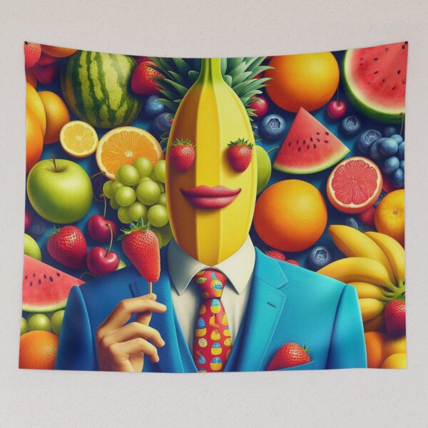 Item preview, Surreal banana gentleman in a fruit world designed and sold by Lyavalio.
