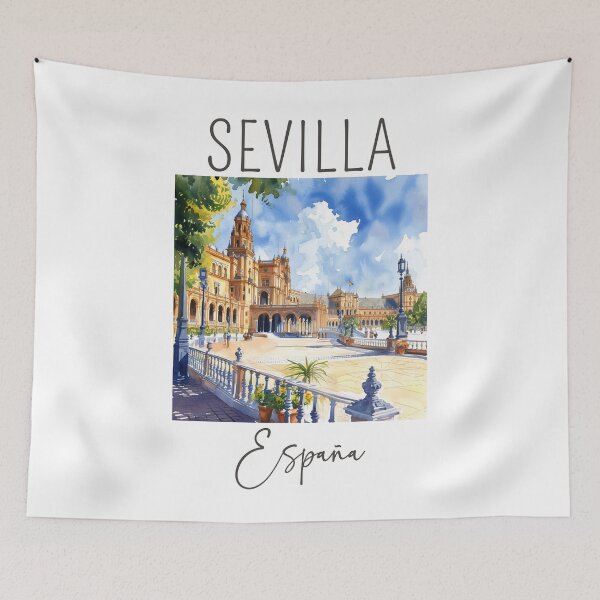Item preview, Watercolor Design of Seville - Spain designed and sold by Sketch-Shack.