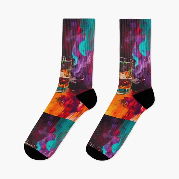 Item preview, Brushstroke Revelry- Vibrant Whiskey and Cigar Celebratory Symphony AI Generated designed and sold by OlfactoART Studio.