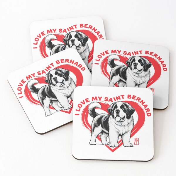 Item preview, I Love My Saint Bernard - I Love my dog - Rescue dog designed and sold by ArtProjectShop.