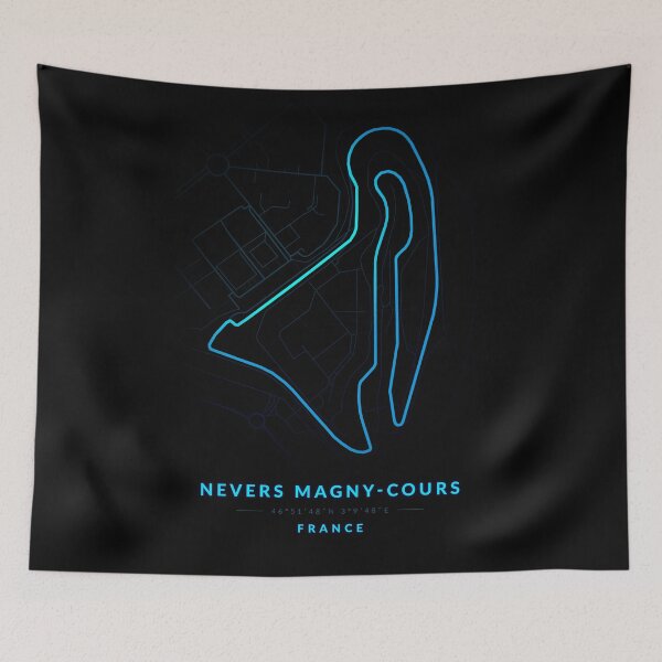 Item preview, Nevers Magny-Cours circuit in France in blue color neon style designed and sold by Jerhus.