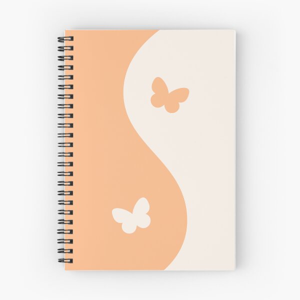 Item preview, Yin Yang Butterfly Light Orange and Beige Aesthetic designed and sold by LinDraws.
