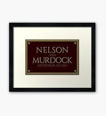 Nelson & Murdock - Attorneys at Law (Daredevil) Framed Print