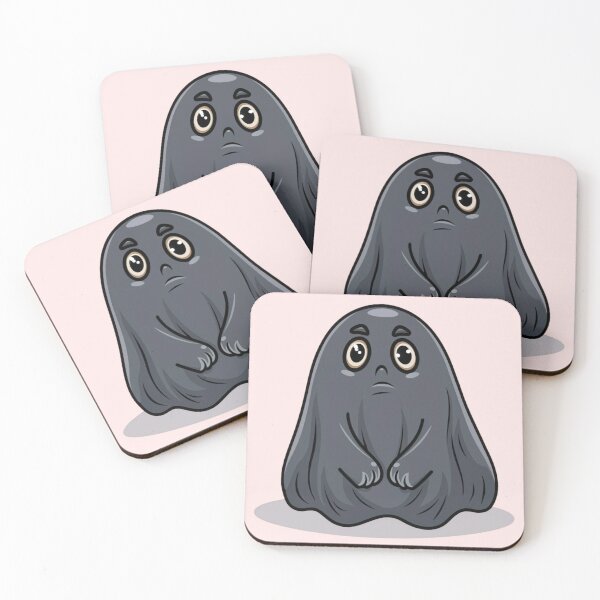 Item preview, Cute Kawaii Sad Ghost Pattern designed and sold by PatternInArt.