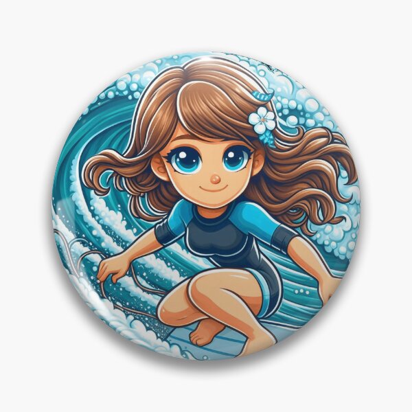 Item preview, Cute Girl Born To Surf designed and sold by Aurorapod.